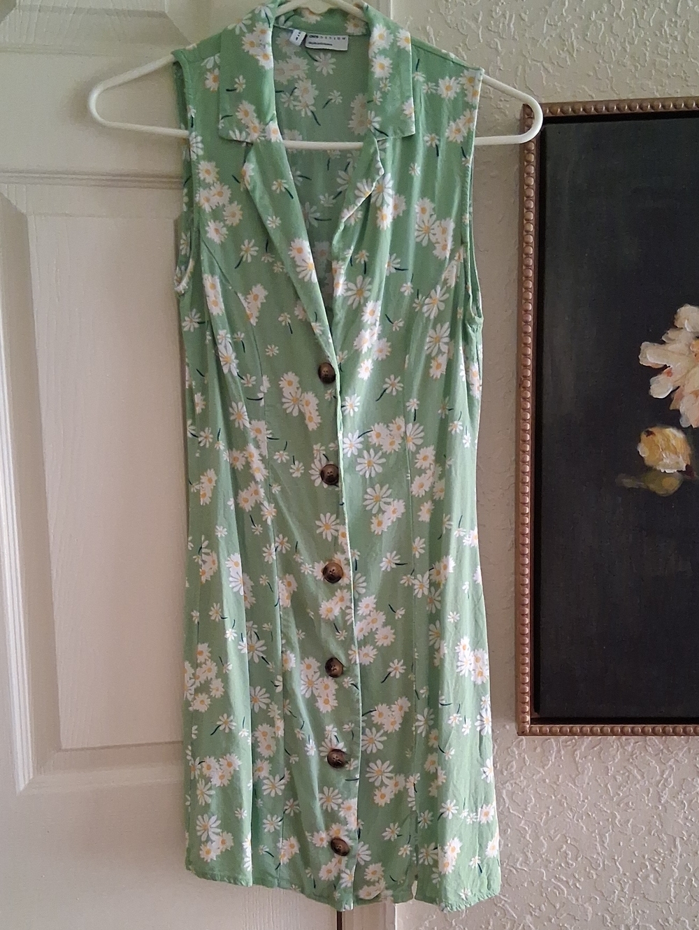 ASOS Light Green Daisy Print Dress